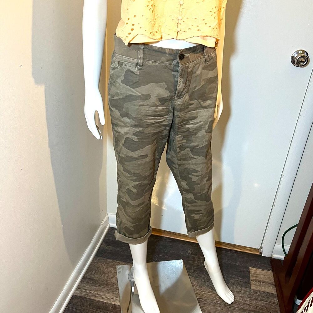 Sonoma Camouflage Capris 6 - Gorpcore Utility Military Grunge Indie Military Y2K - Picture 2 of 8